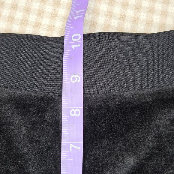 Juicy Couture Black Velour Bright Rhinestone Juicy Pull On Elastic Waist Pants - Picture 9 of 11